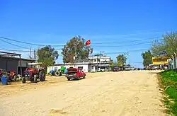 Road at the center of Çiçekli Village in Sarıçam, Adana, Turkey.
