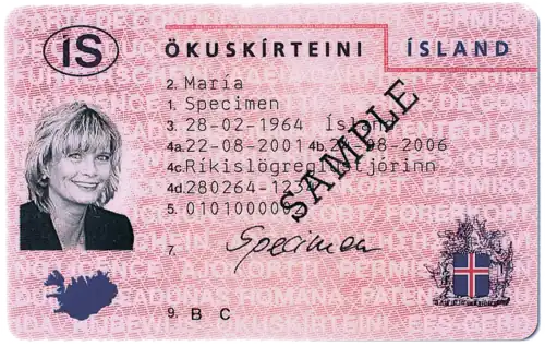 A 2001 series driving licence