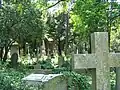 Tombstones in the Feriköy Protestant Cemetery, with the chapel in the background