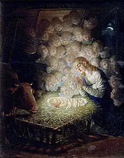 Christmas, depicting the nativity