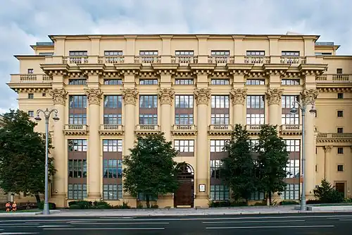 Stalinist Composite columns of the Zholtovsky House, Moscow, by Ivan Zholtovsky, 1932-1934