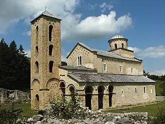 Sopoćani monastery by King Stefan Uroš I Nemanjić at Stari Ras, UNESCO World Heritage Site, 1265