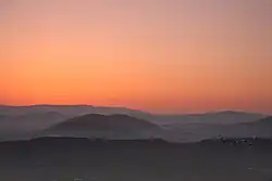 Sunset scenery in Mulan Paddock.