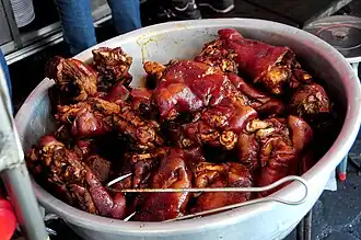 Wan luan pork hock, a type of Chinese braised pork knuckles