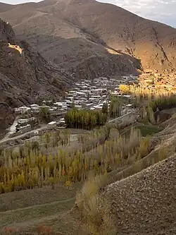 Village in a arid valley