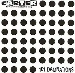 Several rows and columns of black dots against a white background, with the band's logo in the top-left and the album's title in the bottom-right