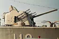 Swedish 12 cm akan m/50 bow-turret on Destroyer HSwMS Småland (J19) 2010.