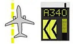 Aircraft location: 16 meters from stop position, to the right of centreline