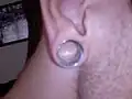 16 mm (0.63 in) flesh tunnel