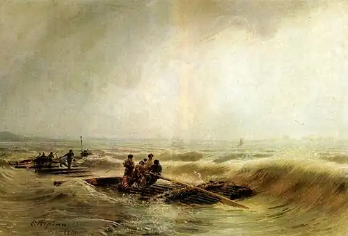 Early study, Storm on the Volga, State Russian Museum (1873)