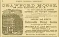Crawford House, 1879 advertisement