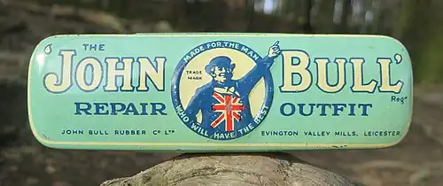 1950s "The John Bull repair outfit" tyre repair kit by John Bull Rubber Co. Ltd.
