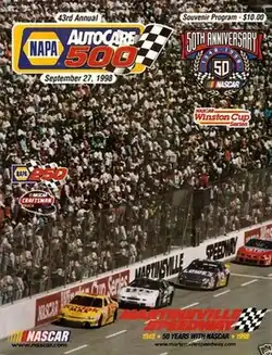 The 1998 NAPA Autocare 500 program cover.