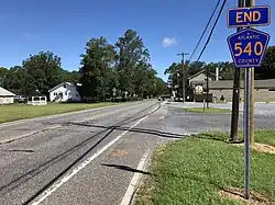 Eastern terminus of CR 540 in Richland