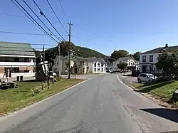 The center of Berlin viewed from eastbound Plank Road