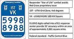 USNG Emergency Location Marker (ELM) Layout