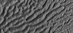 Surface on crater floor, as seen by HiRISE under HiWish program.