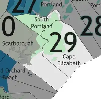 Map of Maine's 29th State Senate district