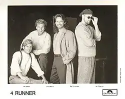 Promotional picture of 4Runner, 1995; L–R: Lee Hillard, Craig Morris, Billy Crittenden, and Jim Chapman