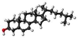 Ball-and-stick model of 7-dehydrocholesterol