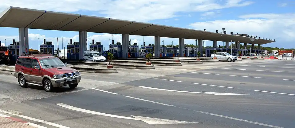 Toll station at Bouznika