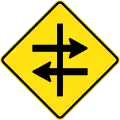 (W2-V112-1) Crossroad intersection at dual carriageway (used in Victoria)