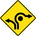 (MR-WDAD-12) Roundabout Directional Lanes (used in Western Australia)