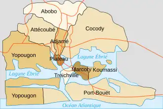 Location in Abidjan