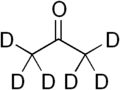 Skeletal formula of deuterated acetone