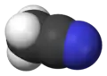Spacefill model of acetonitrile
