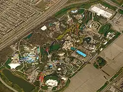 View of Canada's Wonderland from an airplane in 2011.