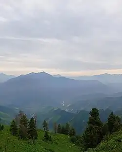 Bird’s-eye view of Salamabad Dachhna nestled in the northwestern Kashmir valley