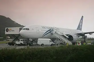 Air New Zealand Boeing 777-200ER at Rarotonga