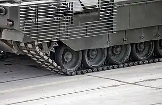 Close-up of the engine exhaust ports on the right side