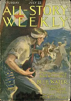 "Blue Water" was the cover story in the July 22, 1916 issue of All-Story Weekly