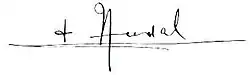 Alois Karl Hudal's signature