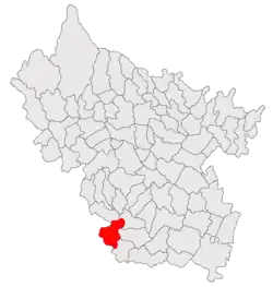 Location in Buzău County
