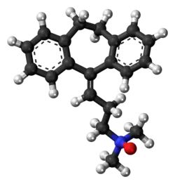 Ball-and-stick model of the amitriptylinoxide molecule