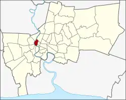District location in Bangkok