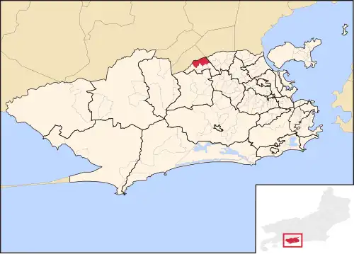 a map of Rio de Janeiro state highlighting the location of Anchieta city