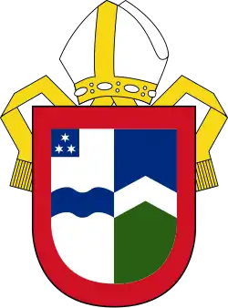 Coat of arms of the Diocese of Waikato and Taranaki[98][99]