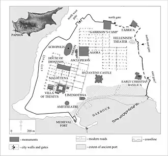 Map of ancient Paphos