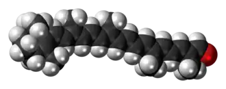 Space-filling model of the apocarotenal molecule