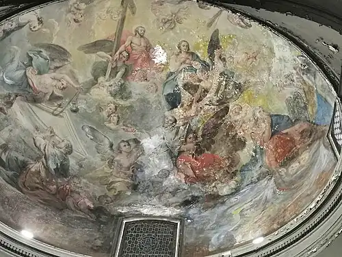 Vault depicting the apotheosis of Saint John of Nepomuk, 18th century, by Francisco Folch de Cardona [es].