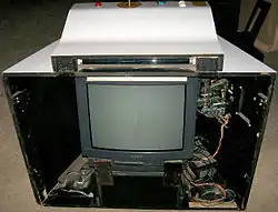 Sony TV inside the cabinet