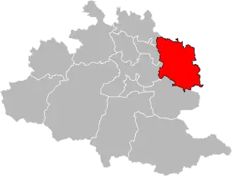 Location of the Canton of Mirepoix in the Ariège department.