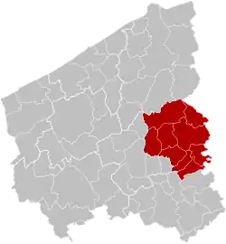 Location of the arrondissement in West Flanders