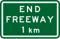 (GE6-10) End Freeway 1 km