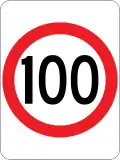 (R4-1) 100 km/h Speed Limit