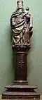 Baroque-era statue of Our Lady of the Pillar, by "Esteban Pérez de Anies", dated 1642